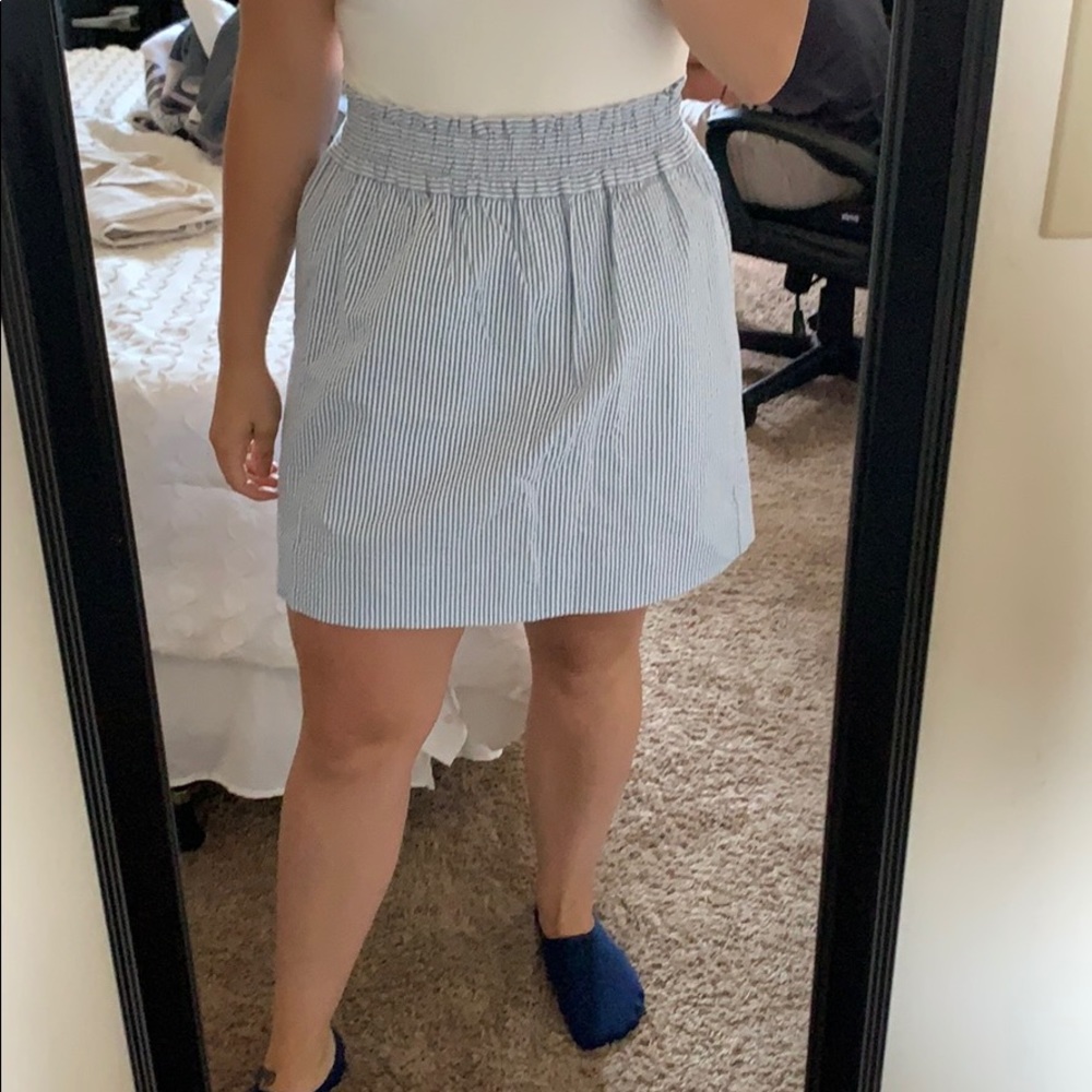 Seersucker Paper Bag skirt